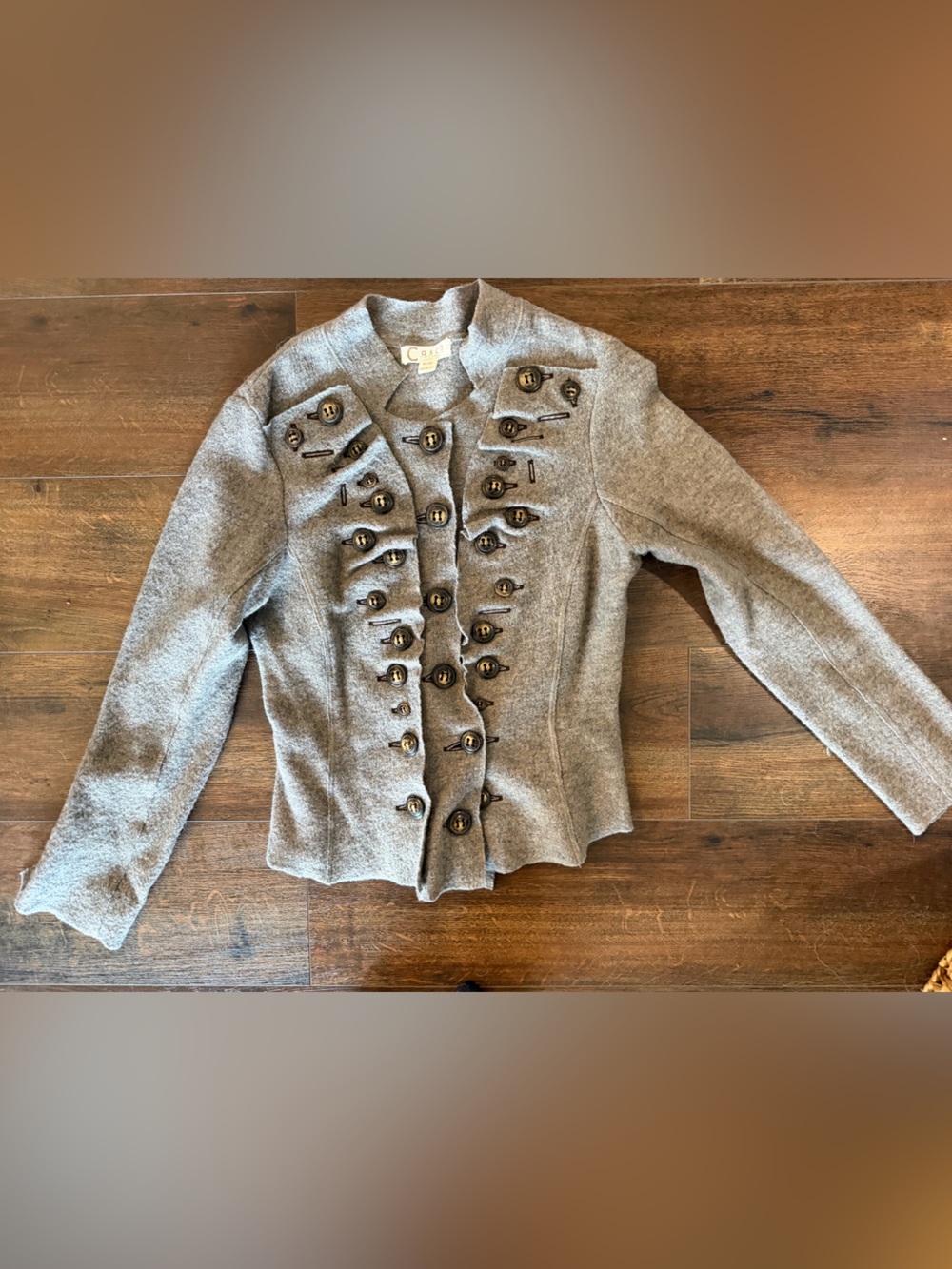 Anthropologie Casch buttoned wool jacket